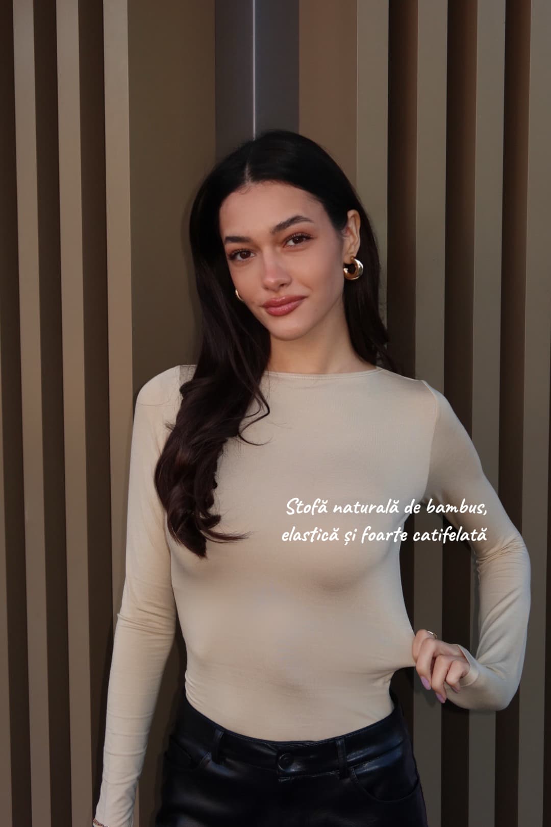 Maleta cu talia accentuată- Ecru image