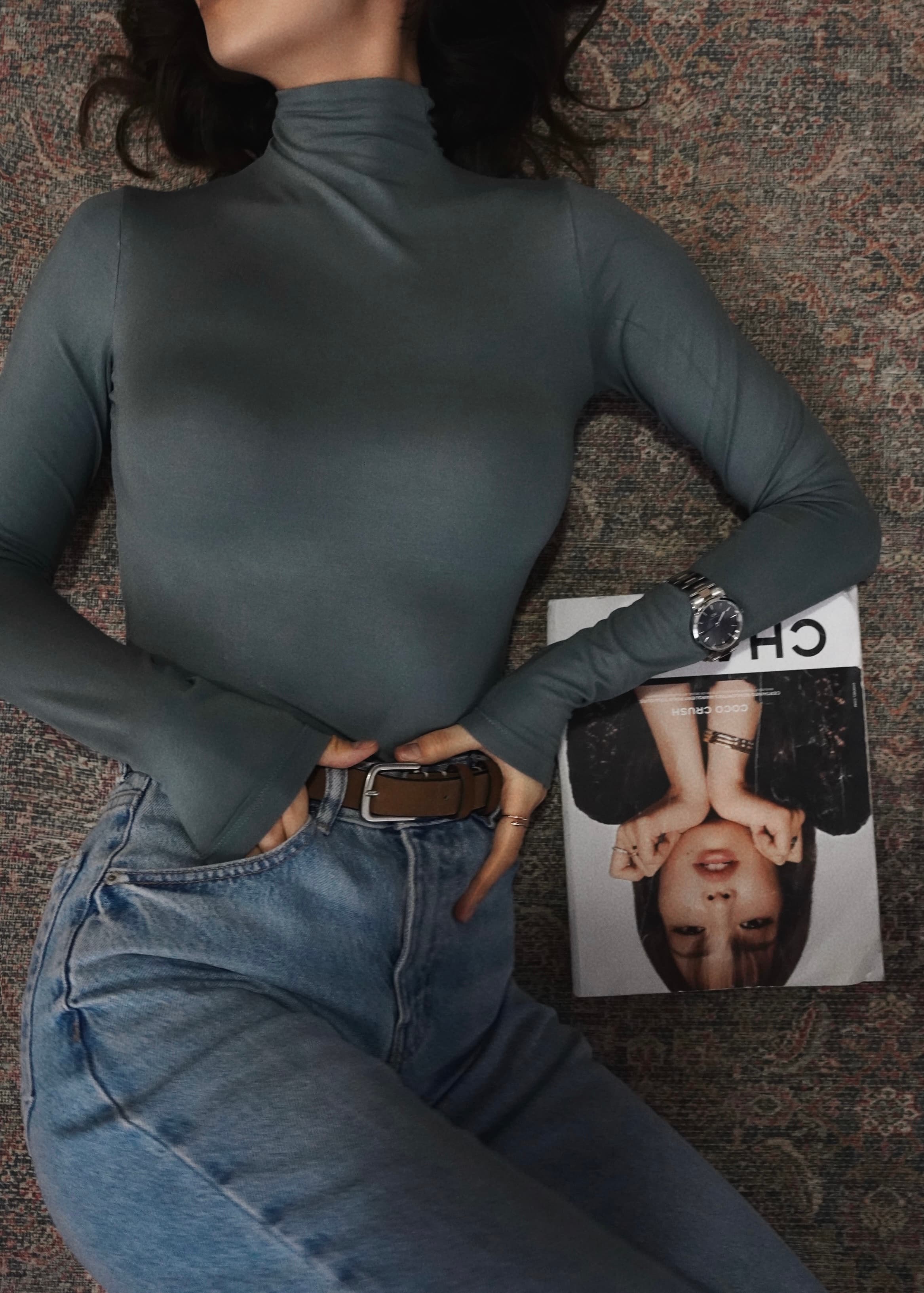 Maleta cu talia accentuată- Niagara Blue image