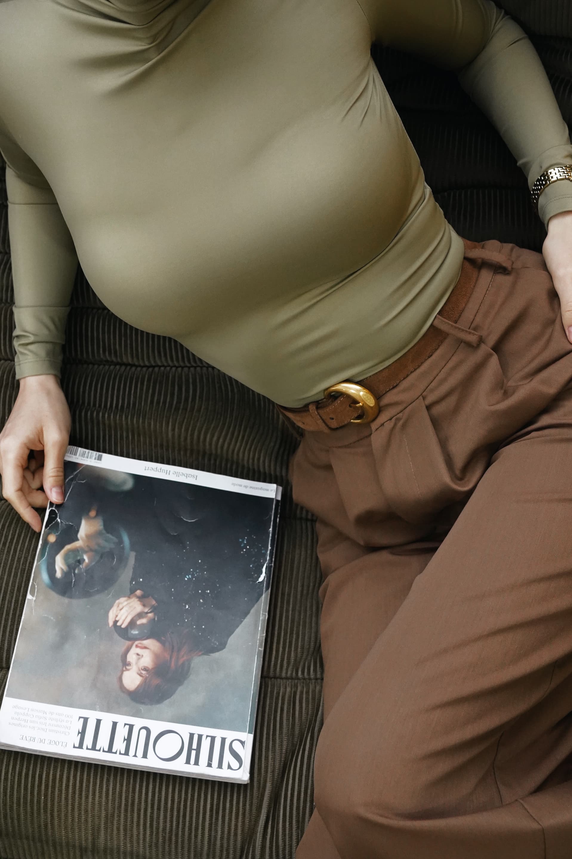 Maletă cu talia accentuată-Verde Salvie image