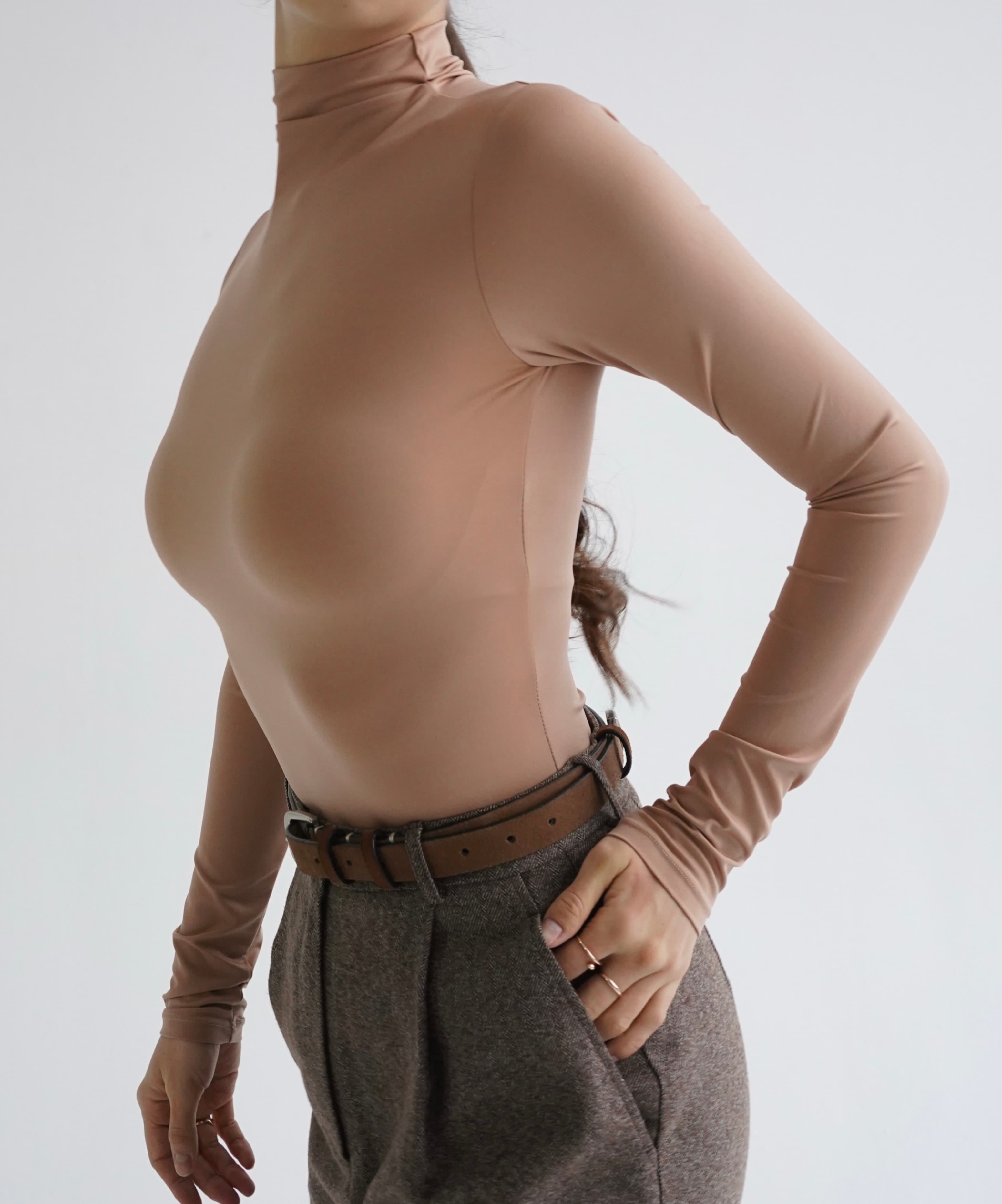 Maletă cu talia accentuată- Nude