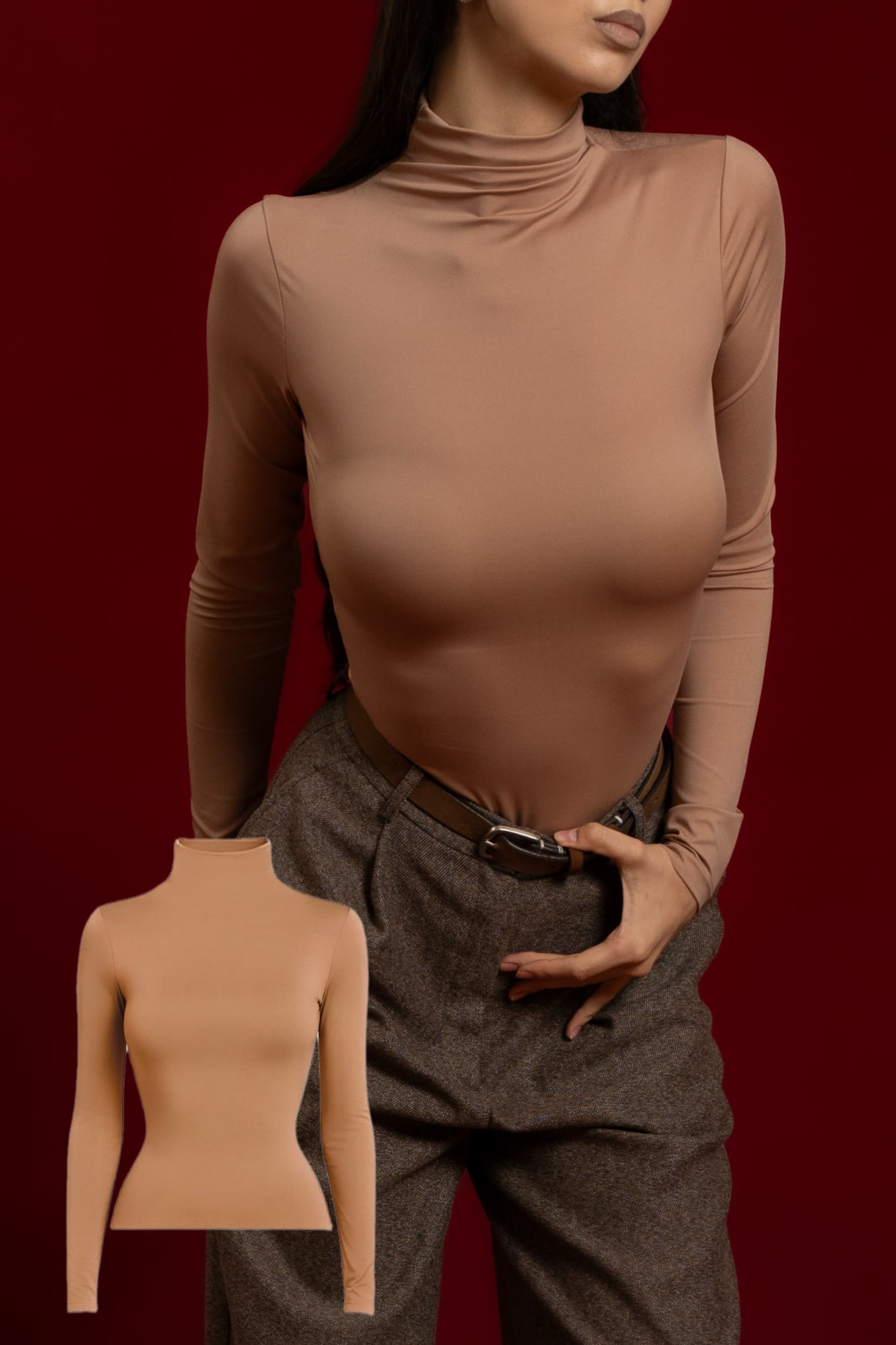 Maletă cu talia accentuată- Nude image